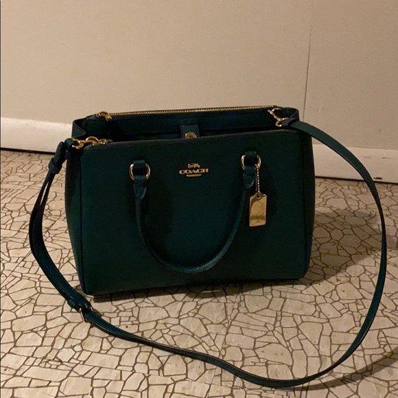 Dark Green Coach Bag